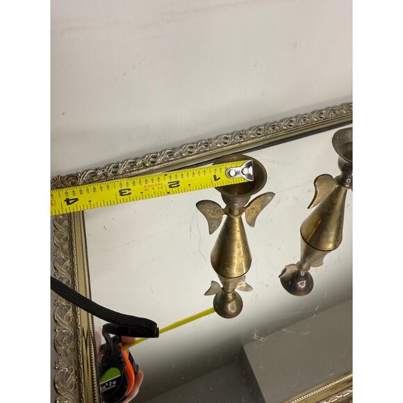 Vintage Brass Angels Candle Stick Holder Set | Vintage Candle Holder | Vintage C - Picture 9 of 10